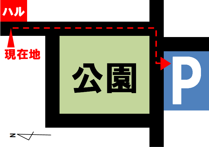 ハル　お客様駐車場　案内図